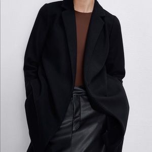 ZARA JOIN LIFE Black Oversized Basic Coat